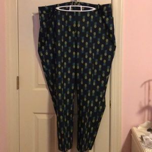 Eloquii 20 W Cropped Pineapple Pants